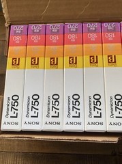 Sony L-750 Dynamicron Video Cassette Beta Tape Sealed Box Of 12 NEW