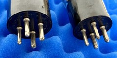 TWO National Union NX-45 Tubes 45 / Tested +100% / Engraved 1930’s Cup Getter