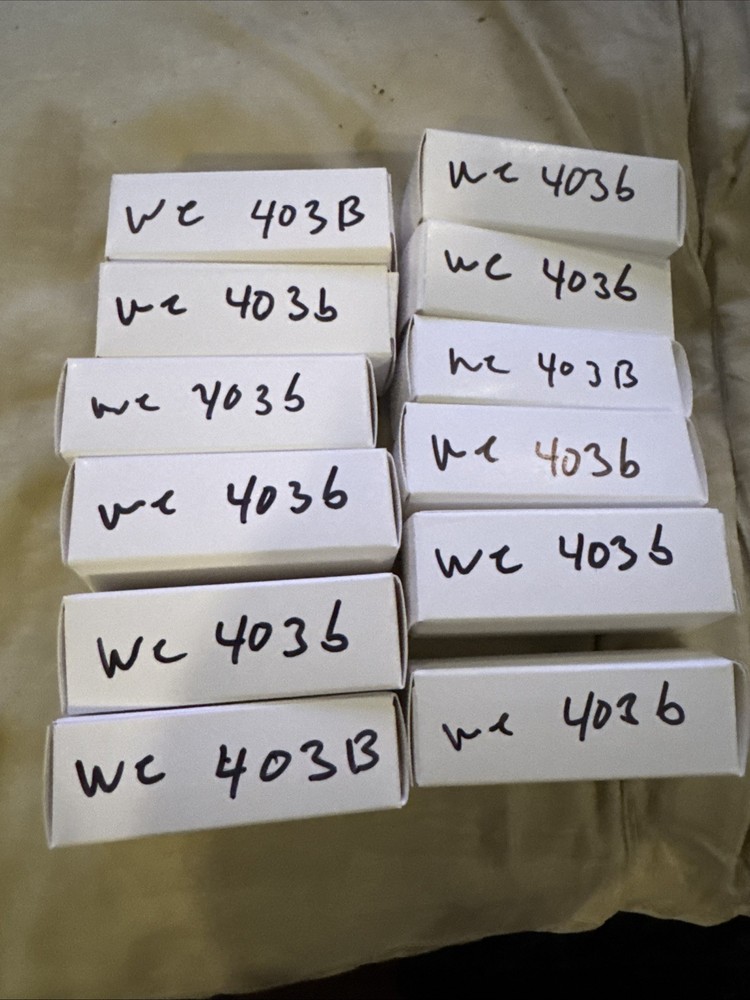 12 of Western Electric 403B 5591 Vacuum Tubes Square Getters Test Strong TV-7U