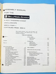 Lot of 7 Bell & Howell Schools Oscilloscope & Multimeter Manuals