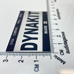 Dynaco Dynakit Mark III Badge for Amplifier Mark 3 Foilcal Replacement