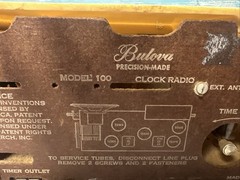 VTG 50’s Bulova Clock Radio Model 100 Made In USA Tested Radio