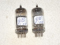 2 x 5814A (12AU7) RCA Tubes*Very Strong Matched*Mica-Black-O*Command Type* #10