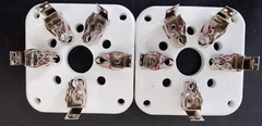 5 pin ceramic tube socket 3-500Z 4-400C 5867A 4-125A (2 )TWO pcs USA seller