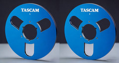 One Pair 10.5” Black TASCAM Tape Reel Aluminum For Reel To Reel Tape Recorder