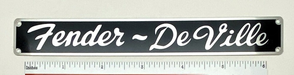 Fender DeVille Amplifier Badge Custom Made Aluminum