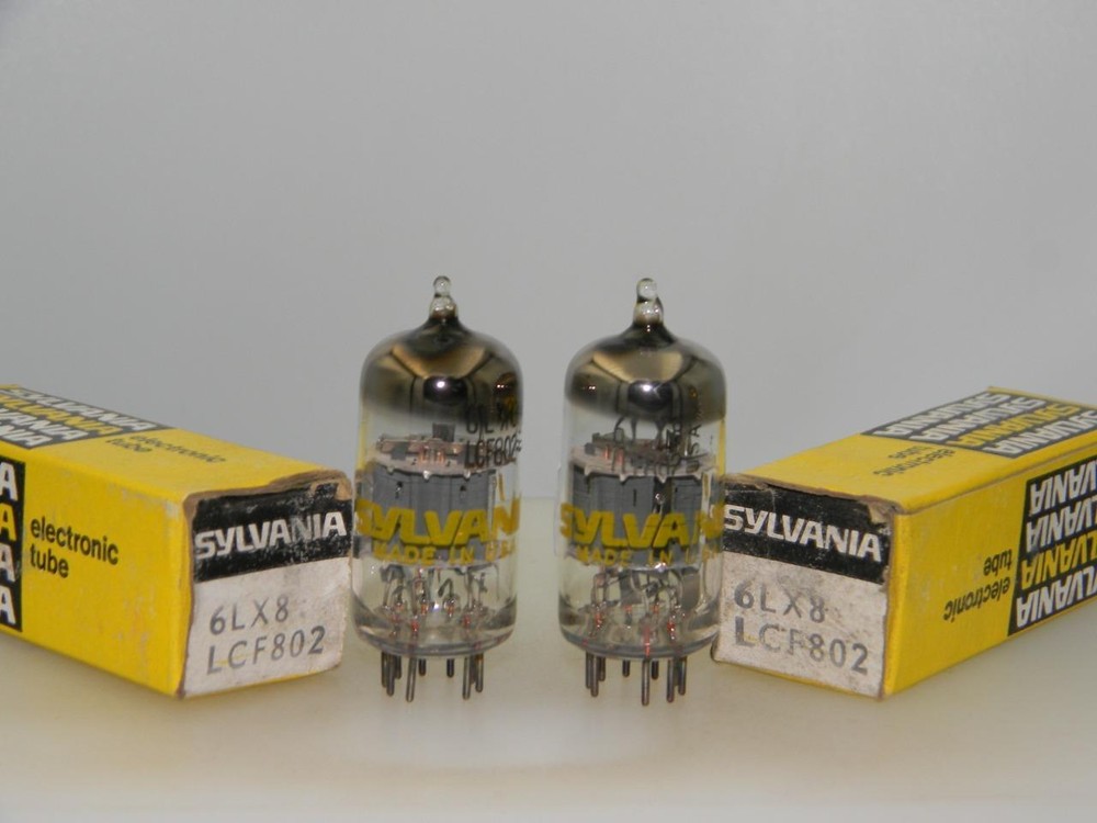Code Pair Sylvania 6LX8 LCF802 NOS NIB 100/100% Copper Grid Serious Tubes P667