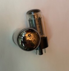 Sylvania one pair of 7591A tubes test strong 1 old style and 1 coin base