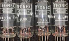 EL86/6CW5 NIB NOS Factory Date Matched Quad Teonex Valves England Boxes Tubes