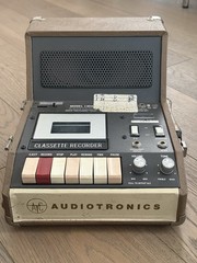 Vintage 1970s Audiotronics Analog Tape Recorder Cassette Deck Model 130A