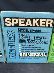 Vintage NOS reflex universal speakers Model SP-888 & SP-999 Weather Proof. USA
