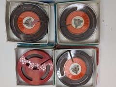 x4 LOT Magnetophonband BASF Reel 3″ Tape Box LGS Germany Pikkolo Doppelspielband