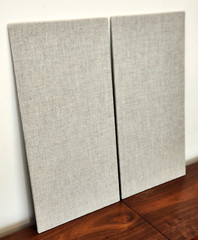 LIGHT TAN Pre-Cut Fabric for 2 KLH Model Six 6 Speaker Grills Cloth