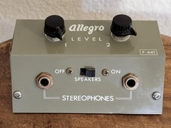 Vintage Allegro Speaker Amp Output Unit Stereophone Jack F-641 Untested