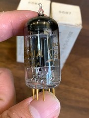 2 Tubes 5687-GB Sylvania Gold Pin – NOS NIB – Matched Pair – Same lot (Rare)