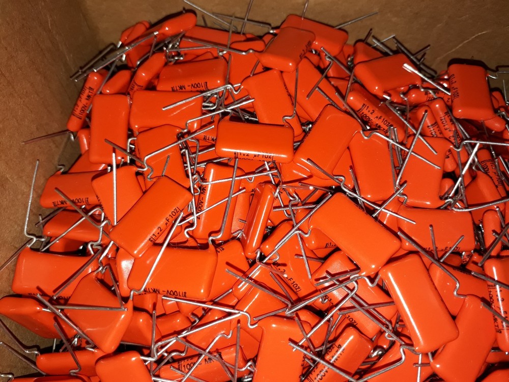 150X NEW PHILIPS MKT 368 1.2uF 100V 15mm ORANGE DROP CAPS FOR AUDIO! 1UF REPLACE