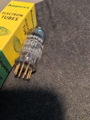 Vintage AMPEREX PQ Germany GOLD PIN 6201 Tubes (Military 12AT7)