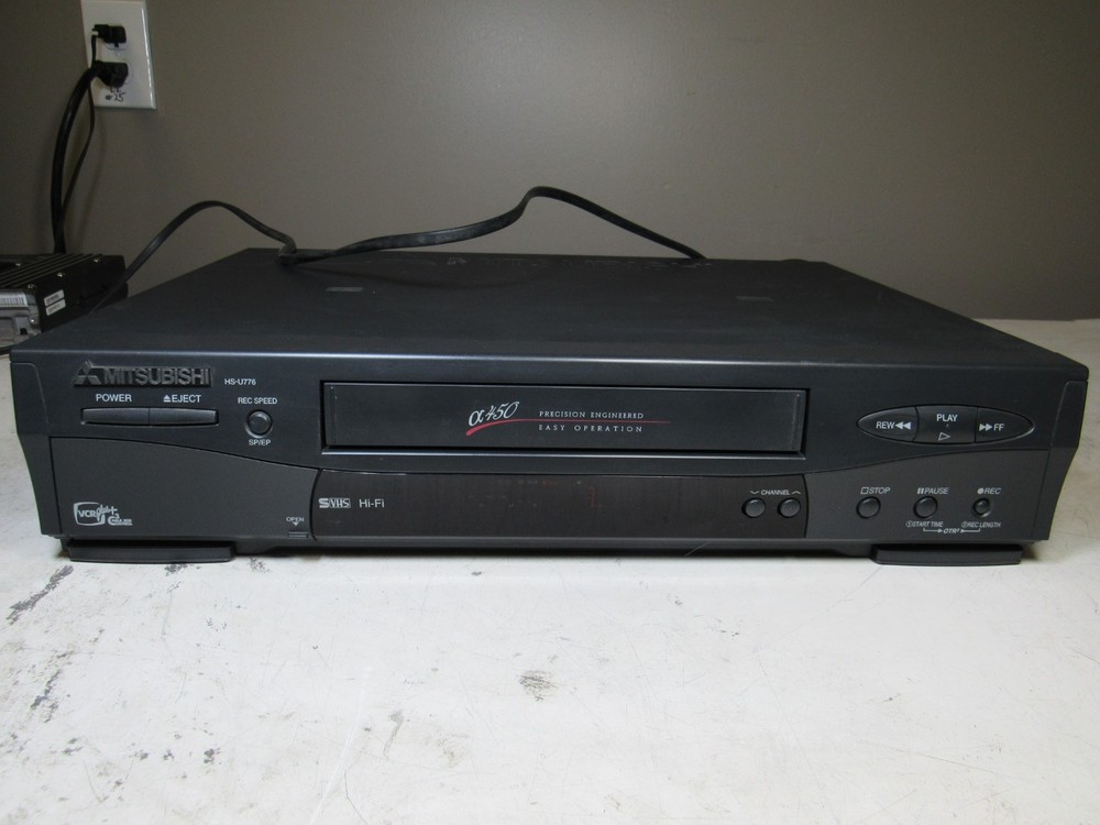 Mitsubishi HS-U776 S-VHS Hi-Fi Stereo VCR VHS Player Recorder Tested