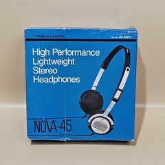 Vintage Realistic Nova-45 Stereo Headphones with Box And Papers