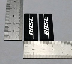 Bose Speaker Badge Logo Emblem – Brushed Silver With Self Stick Adhesive