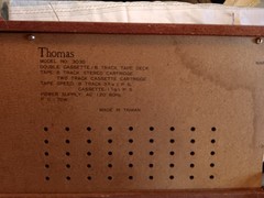 THOMAS model 3030 double cassette / 8 track tape deck “UNIQUE”