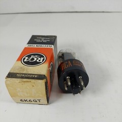 RCA 6K6GT & 6SK7-GT/G Smoked Glass Vintage Vacuum Tube Lot Untested
