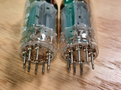 Perfectly Matched Pair of Mullard 12AX7 ECC83 mC1 1957 Shield Vacuum Tubes #2