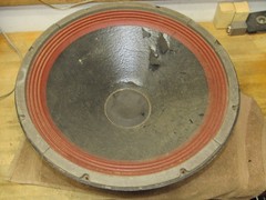 Vintage Unknown 18″ Woofer, Cast Basket, Works, Needs Service