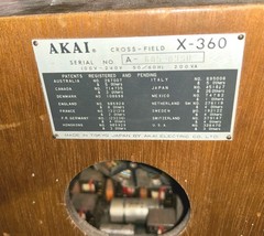 AKAI Cross-Field X-360 Reel to Reel Tape Recorder Open Reel Wood Case For Parts