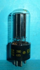 Raytheon 5Y3GT Rectifier Tube Black Plates D Getter Tested