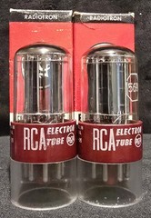 RCA 5691 6SL7 GT TUBE 1957 10,000 HOUR RED BASE PERFECT MATCHING SET NIB