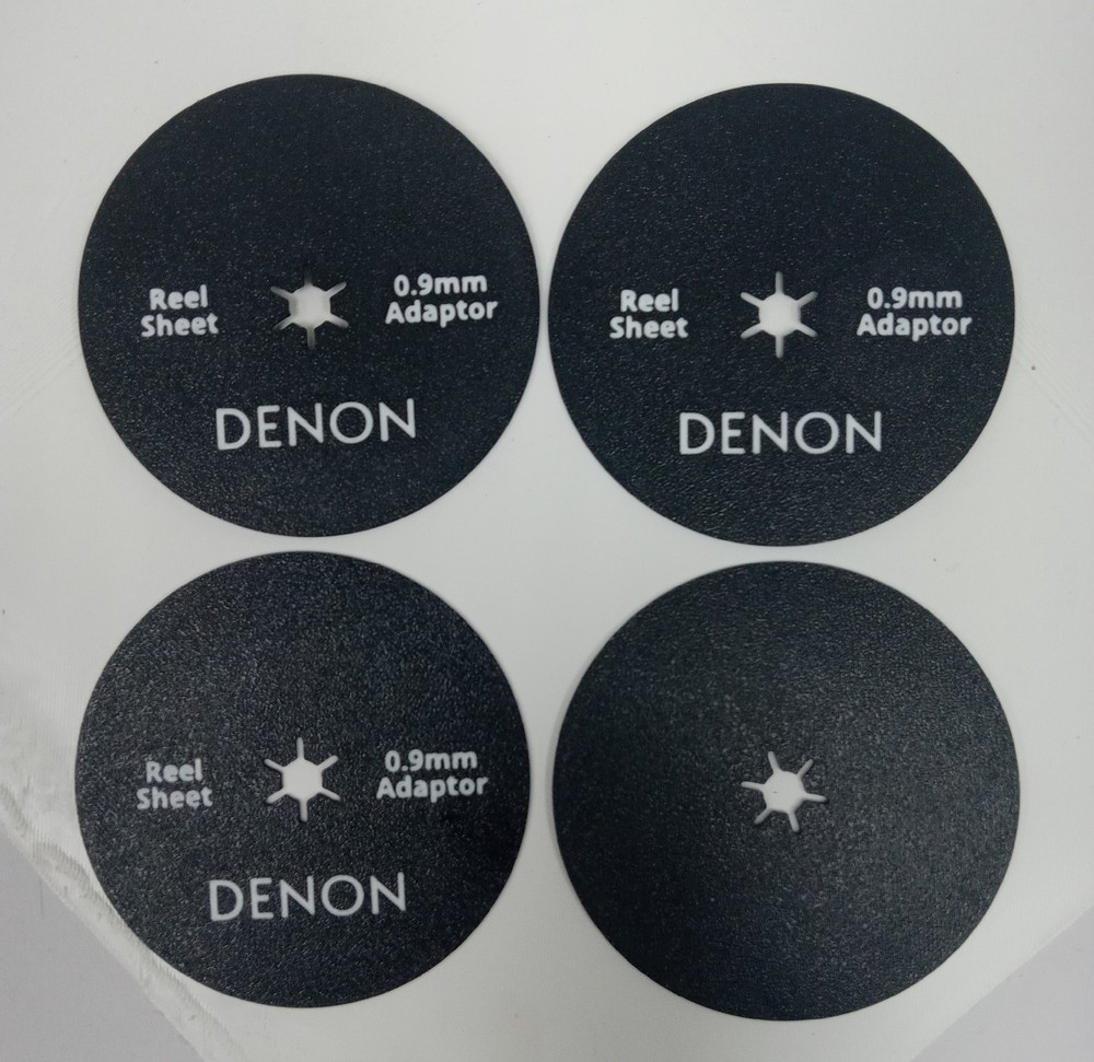 Four Denon – REEL TO REEL Adjusting Sheet Spacers Adaptors 0.9mm – New