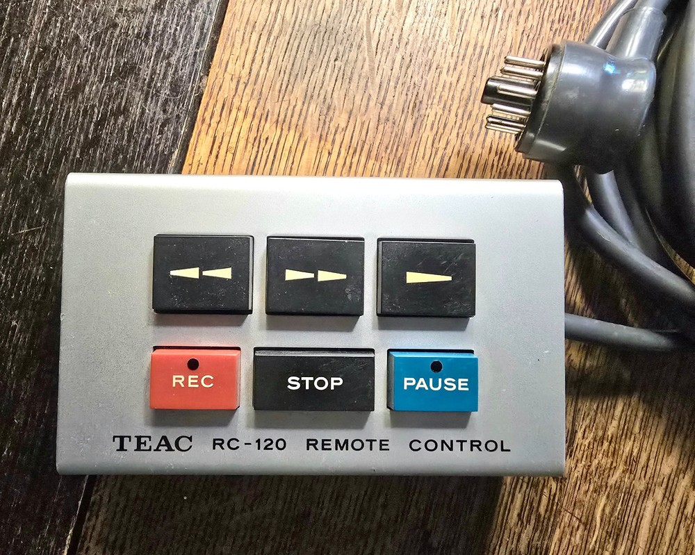 TEAC RC-120 Wired Remote for Open Reel Tape Recorder A-3340S A-2340SX and others