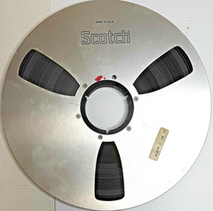 Scotch 14” Metal Tape Reel w/ Tape Vintage Reel to Reel Aluminum