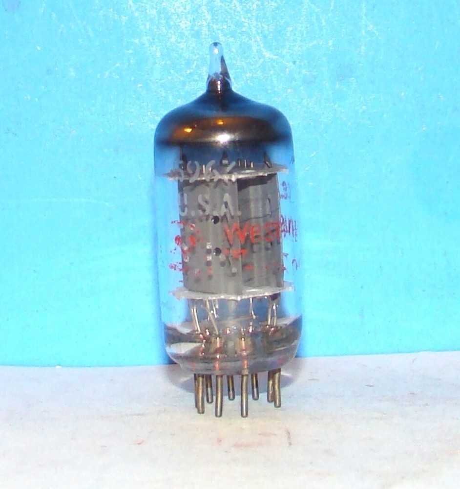 5963 Westinghouse GE radio audio amplifier vintage audio vacuum tube valve 12AU7