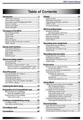 Fostex MR-8 MR8 Digital Multitracker Recorder 4-in-1 OWNER’S OPERATION MANUAL
