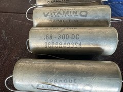 Vintage Sprague Vitamin Q .68uF 300V PIO Capacitors 96P68493S4 Lot of 4