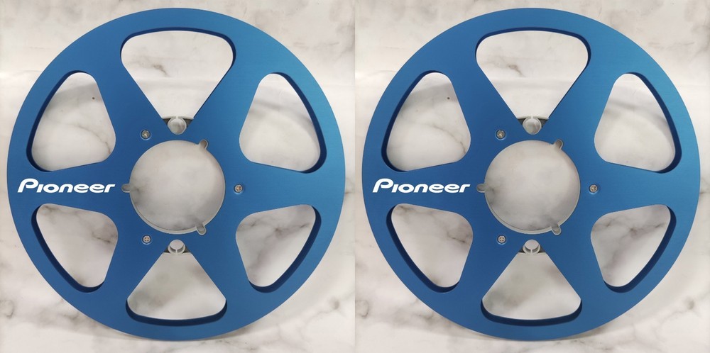 One Pair 10.5” blue Pioneer Tape reel High Quality Aluminum Take Up Reel