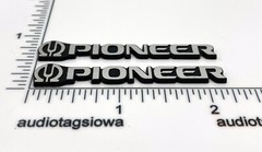 Pioneer Speaker Badge Logo Pair Silver Incised Plastic for CS Series and Others