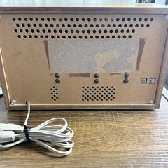 Vintage GE Dual Speaker AM/FM Solid State Wood Table Radio Works Read