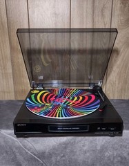 Vintage Sony PS-LX49P Turntable Record Player – Converted Power Cord – WORKING