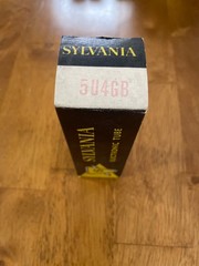 1 Sylvania 5AS4A / 5U4GB Black Plate Vacuum Tube Tested NOS On TV 7
