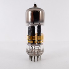 1 X 6CS7 CROWNED TUBE. BLACK PLATES. COPPER RODS. 95/96%. 38. CH70