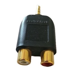 Vintage RadioShack Gold Plated 3.5mm Male to Dual RCA Female Splitter Adapter