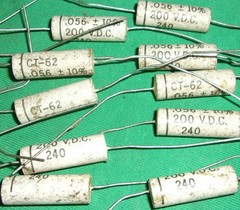 (24) MICAMOLD .056uF 200VDC Ceramic Paper Tubular PIO Caps NOS Test OK! Audio!