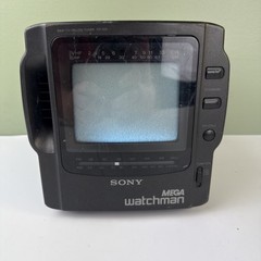 Vintage Sony Mega Watchman FD-525 Portable B&W TV AM/FMRadio Tuner