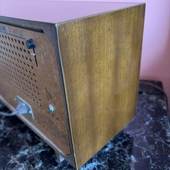 Mid Century Tube FM AM Radio Panasonic 782B Tweed 1963 Please Read