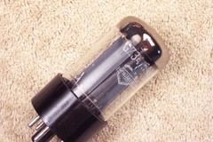One, Mullard 5AR4 GZ34, fat base, dual getter, f31, Great Britain, 5AR4 GZ34