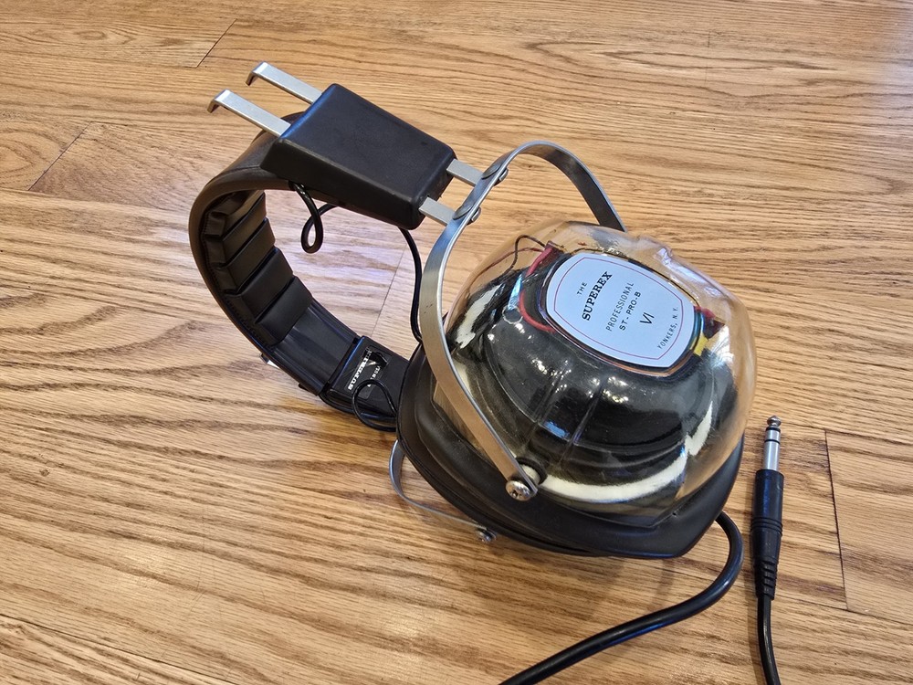 Superex Stereophones Headphones ST-PRO-B VI Vintage SeeThru CLEAR Transparent NY