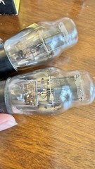 Pair Type VT 37 ST Bottle Globe Black Plate Power Tubes Sylvania SC251A SC966P